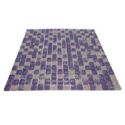 Pastilha de Vidro para Banheiro Craquelado Lilás 30cmx30cm - 3