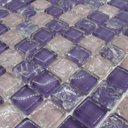 Ver imagem 2 de Pastilha de Vidro para Banheiro Craquelado Lilás 30cmx30cm