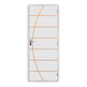 Ver imagem 2 de Kit Porta de Madeira Decorada 212x65cm com Batente de Alumínio 3,6cm Neblina Mgm Abertura Direita