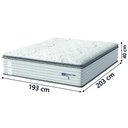 Ver imagem 3 de Colchão Casal King Molas Guarda Costas Max com Pillow 193x203x40cm Branco/cinza Probel