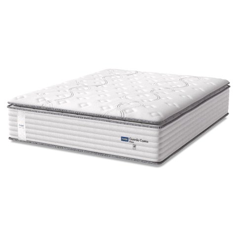 Colchão Casal King Molas Guarda Costas Max com Pillow 193x203x40cm Branco/cinza Probel