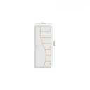 Ver imagem 3 de Kit Porta de Madeira Decorada 212x75cm com Batente de Alumínio 3,6cm Cantareira MGM Branco