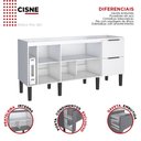 Ver imagem 3 de Gabinete de Cozinha Para Pia de 180 em Madeira Cisne 2 Gavetas Branco - Cozimax