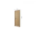 Ver imagem 3 de Kit Porta de Madeira Decorada 212x85cm com Batente de Alumínio 3,6cm Mantiqueira MGM Marrom/Carvalho Alpha
