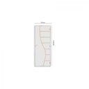Ver imagem 3 de Kit Porta de Madeira Decorada 212x85cm com Batente de Alumínio 3,6cm Cantareira MGM Branco