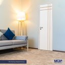 Ver imagem 1 de Kit Porta de Madeira Decorada 212x85cm com Batente de Alumínio 3,6cm Mantiqueira Mgm