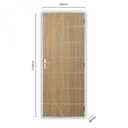 Ver imagem 3 de Kit Porta de Madeira Decorada 212x65cm com Batente de Alumínio 3,6cm Neblina MGM Abertura Direita Carvalho Alpha