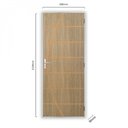 Ver imagem 3 de Kit Porta de Madeira Decorada 212x65cm com Batente de Alumínio 3,6cm Neblina Mgm Abertura Direita