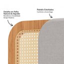 Ver imagem 3 de Cabeceira Estofada Casal Curva com Detalhes em Tela Natural 170x70cm Tw199 Dalla Costa Tw194 Freijo/