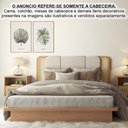Ver imagem 1 de Cabeceira Estofada Casal Curva com Detalhes em Tela Natural 170x70cm Tw199 Dalla Costa Tw194 Freijo/