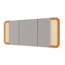 Ver imagem 1 de Cabeceira Estofada Casal Curva com Detalhes em Tela Natural 170x70cm Tw199 Dalla Costa Tw194 Freijo/