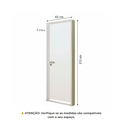 Ver imagem 3 de Kit Porta Madeira Lisa 212x65cm Batente Alumínio 3.6cm Abertura Esquerda Branca MGM Abertura Esquerda