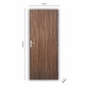 Ver imagem 3 de Kit Porta de Madeira Lisa 212x75cm com Batente de Alumínio 3,6cm Ecomadeiral MGM Abertura Direita Marrom/Carvalho Quebec