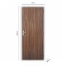 Kit Porta de Madeira Lisa 212x75cm com Batente de Alumínio 3,6cm Ecomadeiral Mgm - 3