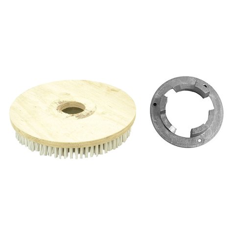 Escova Em NYLON 410 mm COM Flange Para Enceradeira BRALIMPIA, Eletrolux, Romher, Eletrolux, Deep Cle