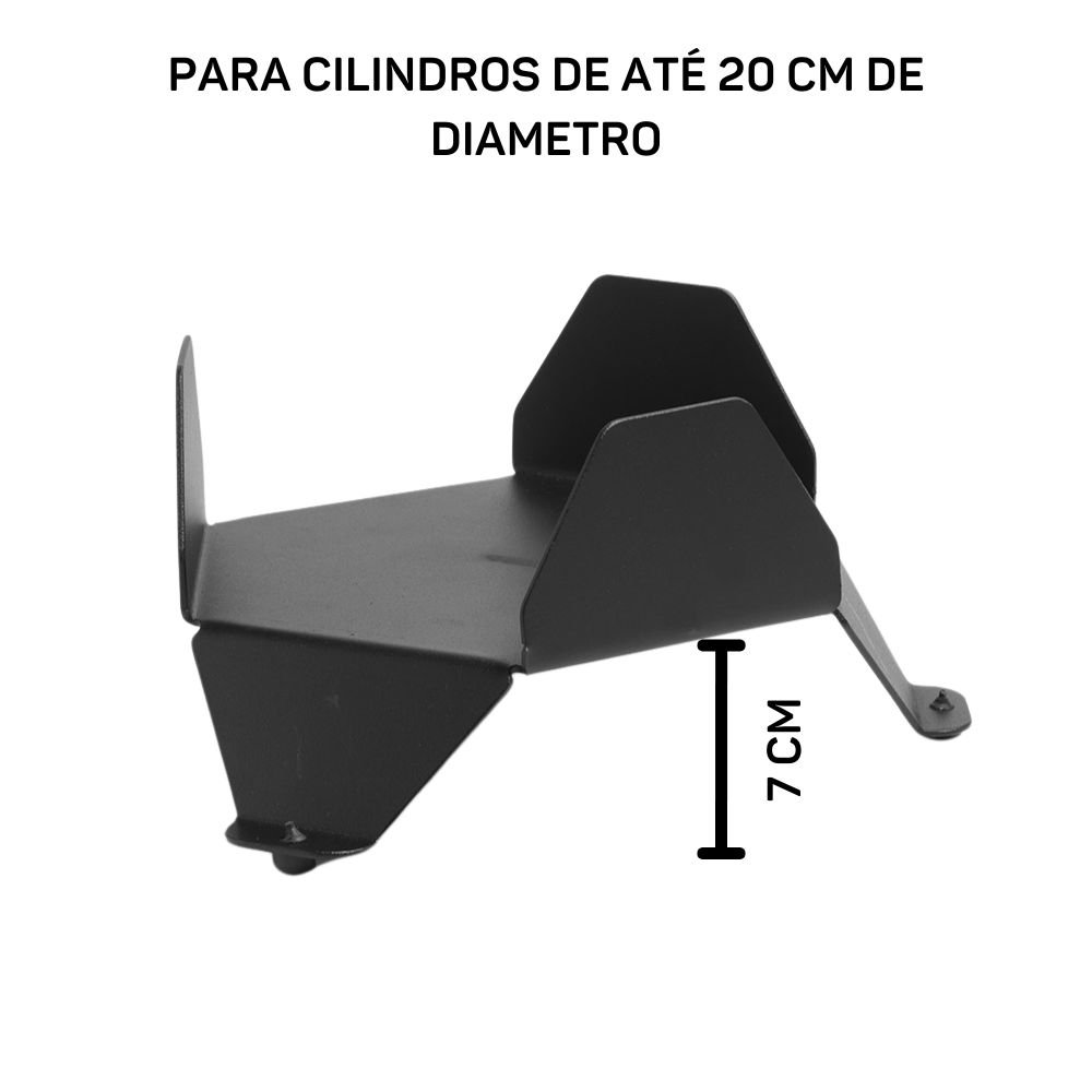 Suporte de Cilindro Co2 Chão Chopeira Kegerator Diâmetro 20cm - 2