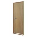 Ver imagem 2 de Kit Porta de Madeira Lisa 212x95cm com Batente de Alumínio 3,6cm Ecomadeiral MGM Abertura Esquerda Marrom/Carvalho Alpha