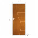 Ver imagem 3 de Kit Porta de Madeira Decorada 212x65cm com Batente de Alumínio 3,6cm Cantareira Mgm