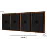 Painel Cabeceira Cama Box Queen 1,60 Estofado com Madeira- Várias Cores:Preto - 2