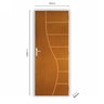 Kit Porta de Madeira Decorada 212x75cm com Batente de Alumínio 3,6cm Cantareira MGM - 3