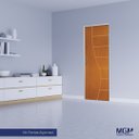 Ver imagem 2 de Kit Porta de Madeira Decorada 212x75cm com Batente de Alumínio 3,6cm Cantareira MGM Abertura Direita Mogno