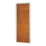Kit Porta de Madeira Decorada 212x75cm com Batente de Alumínio 3,6cm Cantareira MGM - 1