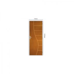 Kit Porta de Madeira Decorada 212x75cm com Batente de Alumínio 3,6cm Cantareira MGM - 3