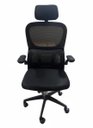 Ver imagem 2 de Cadeira Escritório Presidente Ergonômica Preta