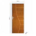 Ver imagem 3 de Kit Porta de Madeira Decorada 212x85cm com Batente de Alumínio 3,6cm Cantareira Mgm