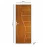 Kit Porta de Madeira Decorada 212x85cm com Batente de Alumínio 3,6cm Cantareira Mgm Abertura Direita - 3