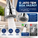 Ver imagem 6 de Torneira Gourmet Cozinha Parede Flexível 1/4 de Volta 5/8"