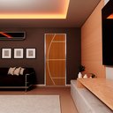 Ver imagem 1 de Kit Porta de Madeira Decorada 212x75cm com Batente de Alumínio 3,6cm Gaúcha Mgm