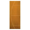 Ver imagem 2 de Kit Porta de Madeira Decorada 212x75cm com Batente de Alumínio 3,6cm Gaúcha MGM Abertura Esquerda Marrom/Mogno