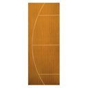 Ver imagem 2 de Kit Porta de Madeira Decorada 212x85cm com Batente de Alumínio 3,6cm Gaúcha MGM Abertura Direita Marrom/Mogno