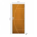 Ver imagem 3 de Kit Porta de Madeira Decorada 212x85cm com Batente de Alumínio 3,6cm Gaúcha MGM Abertura Direita Marrom/Mogno