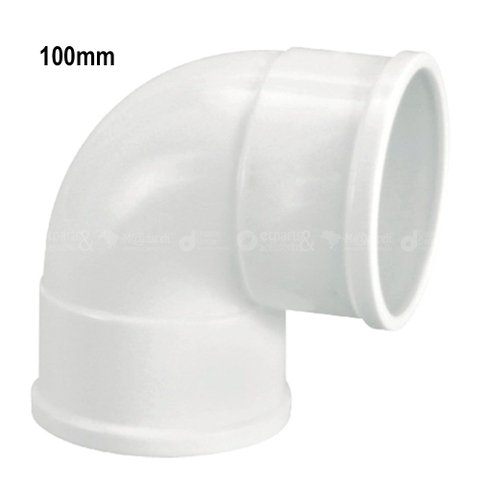 Joelho para Esgoto 90º - 10 Unidades - 100 mm
