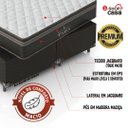 Ver imagem 3 de Cama Box Queen Bipartido + Colchão Paris Molas Ensacadas Pocket - 61x158x198cm - e-Shop Casa - Jacqu
