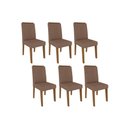 Ver imagem 1 de Kit 6 Cadeiras Sala Jantar Nicole 6 Un Savana-suede Pluma