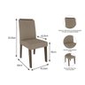 Kit 6 Cadeiras Sala Jantar Nicole 6 Un Savana-suede Pluma - 3