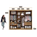 Ver imagem 3 de Guarda Roupa Casal Linea com Espelho e Gaveteiro Suiça Cumaru 25 Fendi - Novo Horizonte