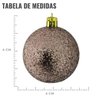 Bola de Natal Rose Gold Misto 6cm - 9 Unidades - 8