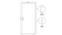 Ver imagem 2 de Kit Porta de Madeira Lisa 215x74cm com Batente de MDF Ultra 07cm Melamínico MGM Abertura Esquerda Br