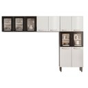 Ver imagem 1 de Cozinha Compacta Evidence 3 Peças (2 Armários + 1 Paneleiro) Cpt54 Branco/preto - Bertolini