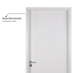 Kit Porta de Madeira Lisa 215x84cm com Batente de MDF Ultra 07cm Melamínico MGM Abertura Direita - 9 Kit Porta de Madeira Lisa 215x84cm com Batente de MDF Ultra 07cm Melamínico MGM Abertura Direita - 9
