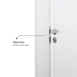 Kit Porta de Madeira Lisa 215x84cm com Batente de MDF Ultra 07cm Melamínico MGM Abertura Direita - 11 Kit Porta de Madeira Lisa 215x84cm com Batente de MDF Ultra 07cm Melamínico MGM Abertura Direita - 11