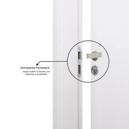 Kit Porta de Madeira Lisa 215x84cm com Batente de MDF Ultra 07cm Melamínico MGM Abertura Direita - 13 Kit Porta de Madeira Lisa 215x84cm com Batente de MDF Ultra 07cm Melamínico MGM Abertura Direita - 13