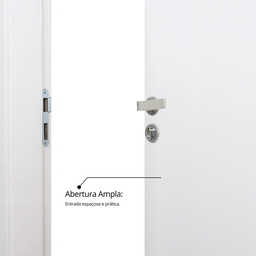 Kit Porta de Madeira Lisa 215x84cm com Batente de MDF Ultra 07cm Melamínico MGM Abertura Direita - 8 Kit Porta de Madeira Lisa 215x84cm com Batente de MDF Ultra 07cm Melamínico MGM Abertura Direita - 8