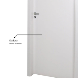 Kit Porta de Madeira Lisa 215x84cm com Batente de MDF Ultra 07cm Melamínico MGM Abertura Direita - 12 Kit Porta de Madeira Lisa 215x84cm com Batente de MDF Ultra 07cm Melamínico MGM Abertura Direita - 12