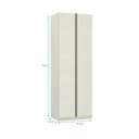 Ver imagem 3 de Guarda-roupa Solteiro Luciane 2 Portas Prime Plus 80 Cm
