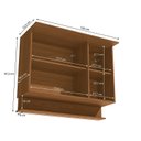 Ver imagem 2 de Armário Aéreo 3 Portas 120cm com LED Fita Linha Liga Modulado